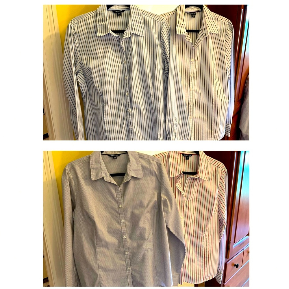Lot of 4 Striped Blouses